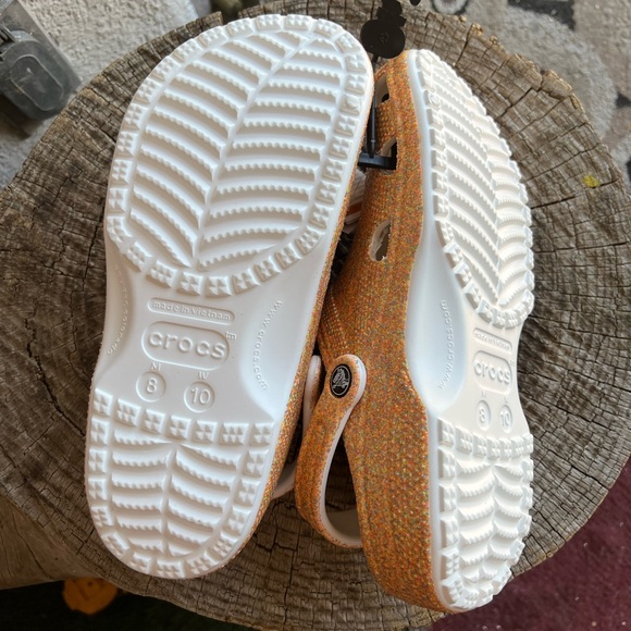 CROCS CLASSIC GLITTER CLOG ORANGE SORBET GLITTER ❤️❤️❤️❤️ - Picture 4 of 5